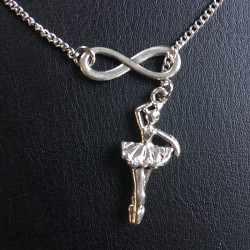 ballerina loop necklace silver ballet gift idea