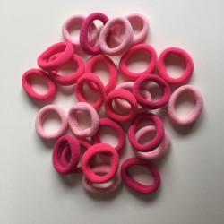 Mini-Haarschleifen aus rosafarbener Baumwolle
