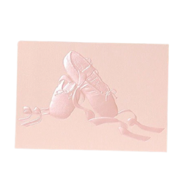 Satz Ballerina-Grußkarten rosa