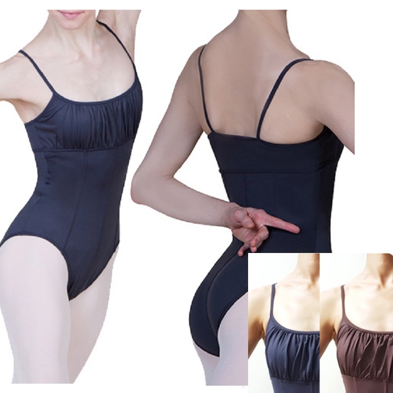 sleeveless ballet leotard grey brown Sansha