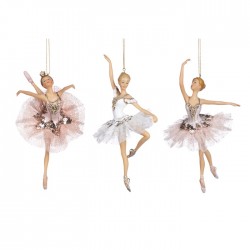 ballerina kersthanger rose en wit Goodwill decoratie balletgeschenk