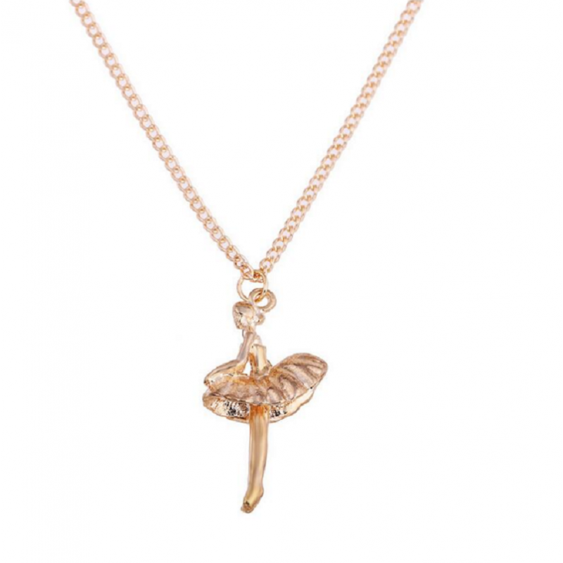 ballerina ketting goudkleurig verjaardagsgeschenk ballet dansers cadeau idee