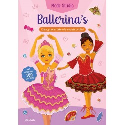Ballerina fashion studio Deltas 9789044765588 topmodels sticker and coloring book ballet gift