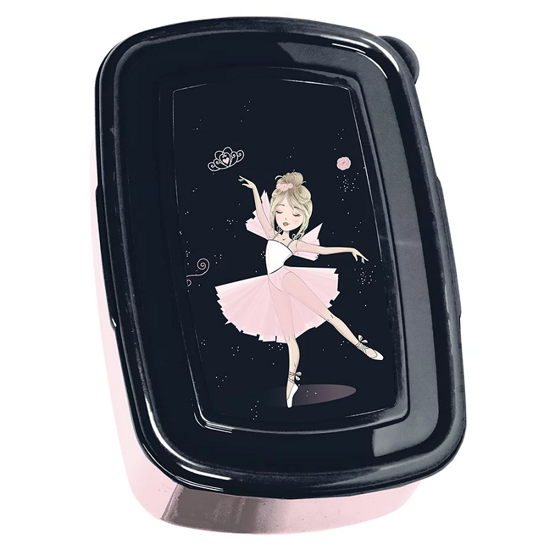 Ballerina Brotdose Rosa/Schwarz ballett geschenk idee