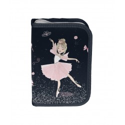 black and pink ballerina pencil case ballet gift idea school