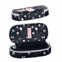 black and pink ballerina pencil case ballet gift idea for girls little dancers