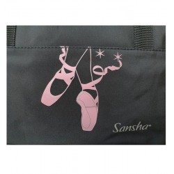 black ballerina handbag, shopping bag Sansha shoulderbag ballet gift idea