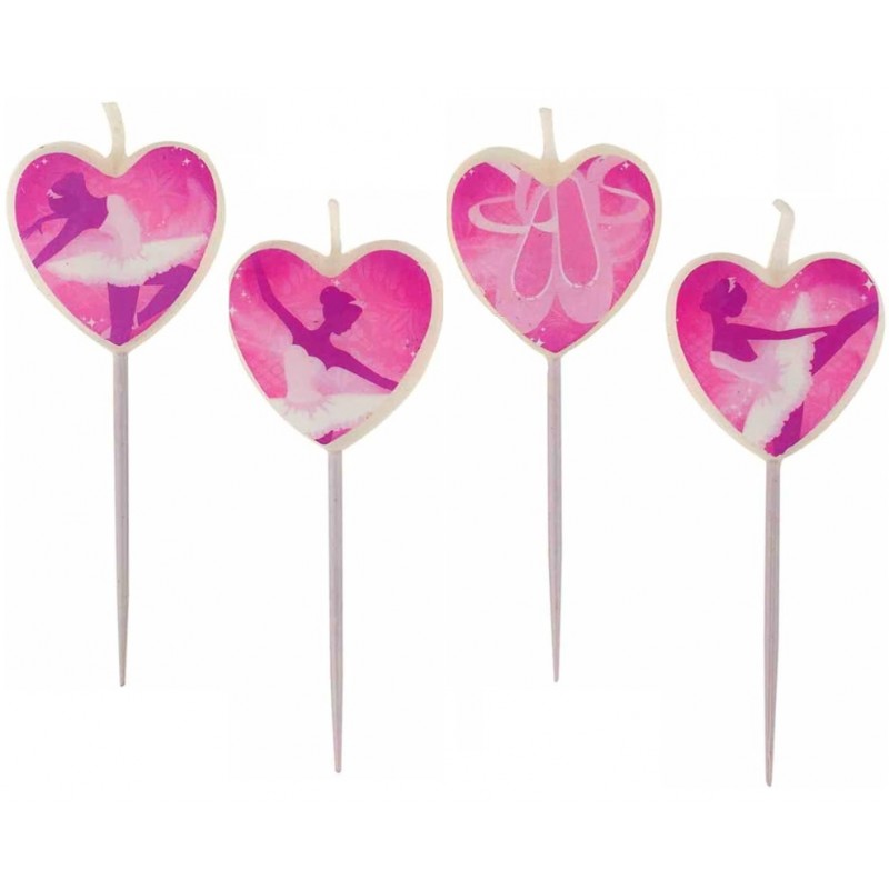 ballerina birthday candle dancer heart shaped