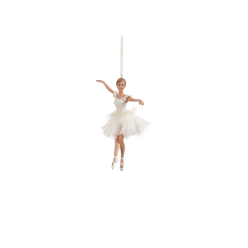 ballerina Christmas tree pendant white decoration figurine Goodwill