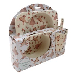 ballerina baby bordjes ontbijtset met bordje beker ballet geschenk eetset servies ballet cadeau idee