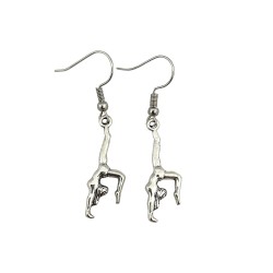 silver earrings gymnast