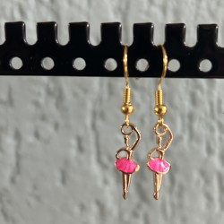 boucles d'oreilles ballet dorées idée cadeau danseuse