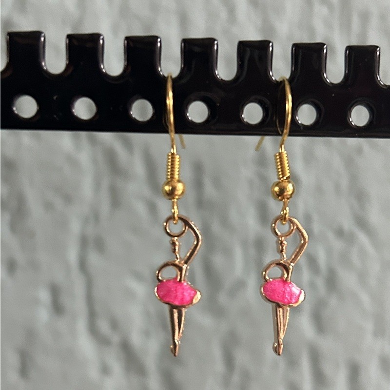 boucles d'oreilles ballet dorées idée cadeau danseuse