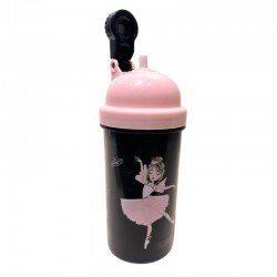 ballerina waterbottle black and pink