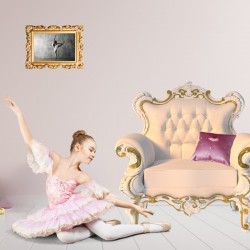 Ballerina-Kissen Rosa Satin