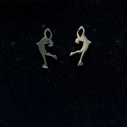 Silver Ice Skate Earrings  gift idea figure skater