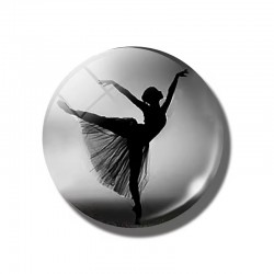 ballerina fridge magnet black and white ballet gift idea